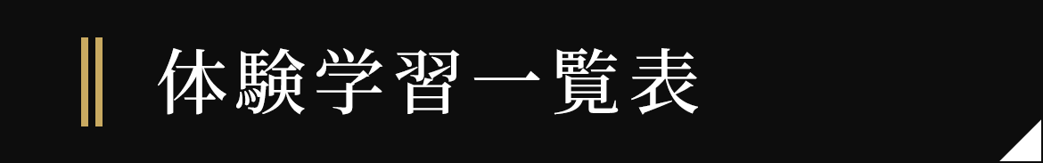 体験学習一覧表